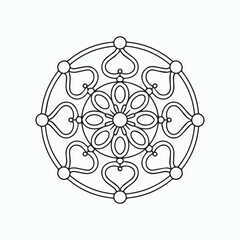 Printable Floral Mandala Design for Mindful Coloring