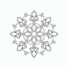 Printable Floral Mandala Design for Mindful Coloring