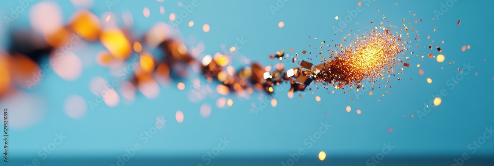Aufkleber Radiant Motion Dynamics Explosive Luminescent Particle Flow Visualization - Cutting-Edge Digital Design and Immersive Visual Technology Storytelling