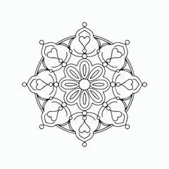 Printable Floral Mandala Design for Mindful Coloring