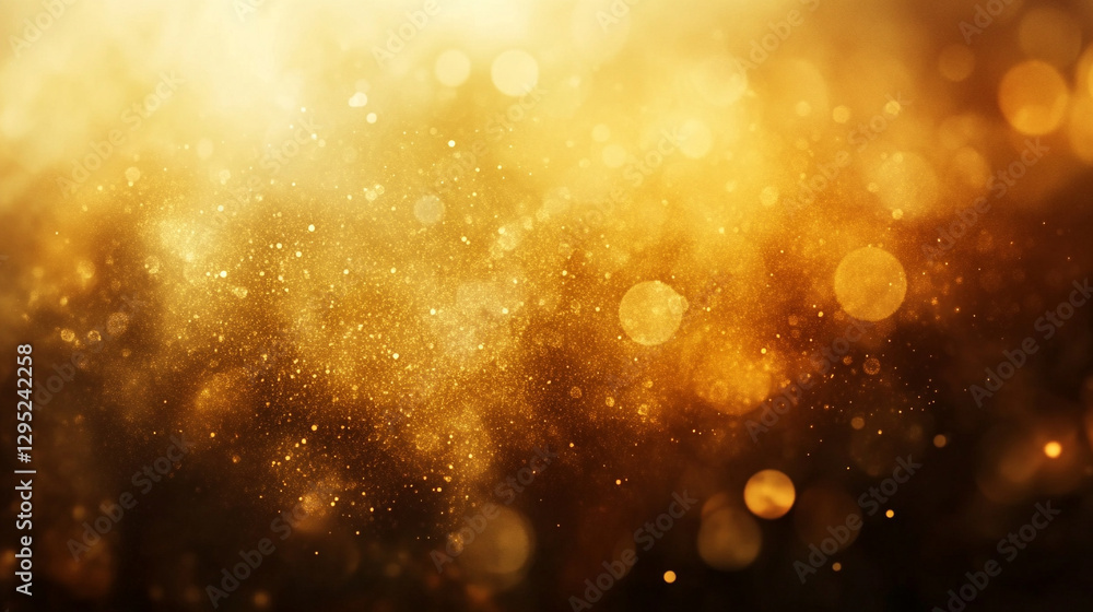 Poster warm rich abstract background in deep brown and gold gradients with grainy texture luxurious sophist