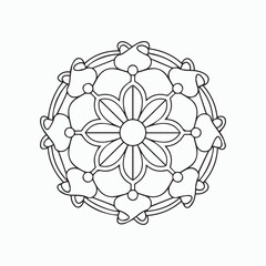 Printable Floral Mandala Design for Mindful Coloring