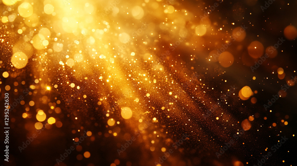 Poster warm rich abstract background in deep brown and gold gradients with grainy texture luxurious sophist
