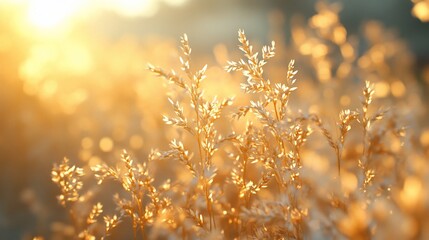 Golden Sunrise Over Wheat Field, Capturing the Beauty of Nature's Glow