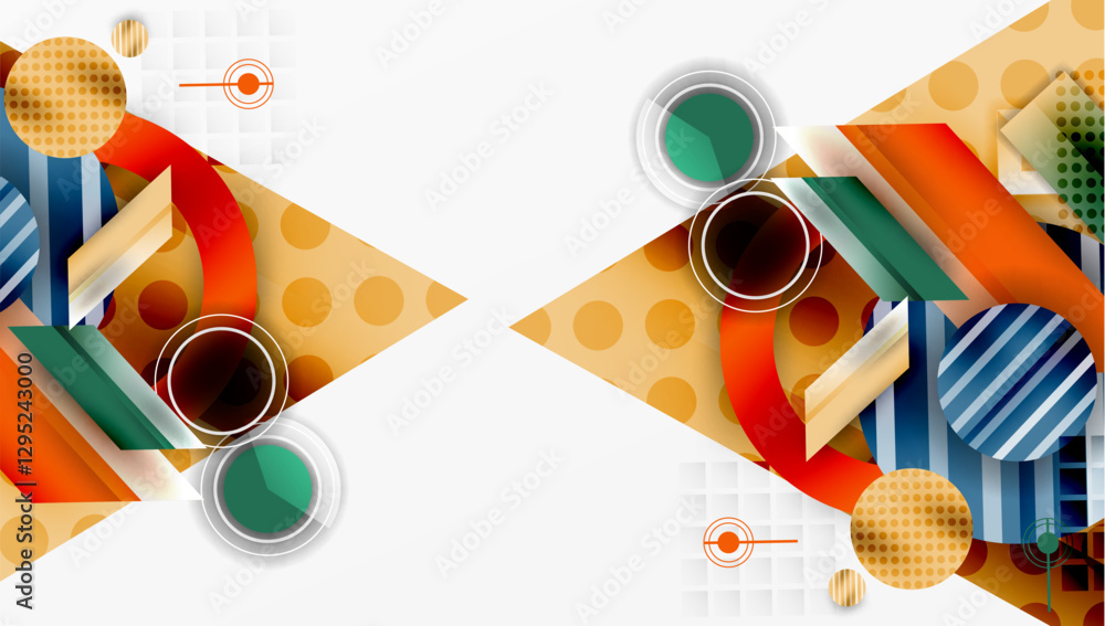 Poster Dynamic complex geometric abstract background