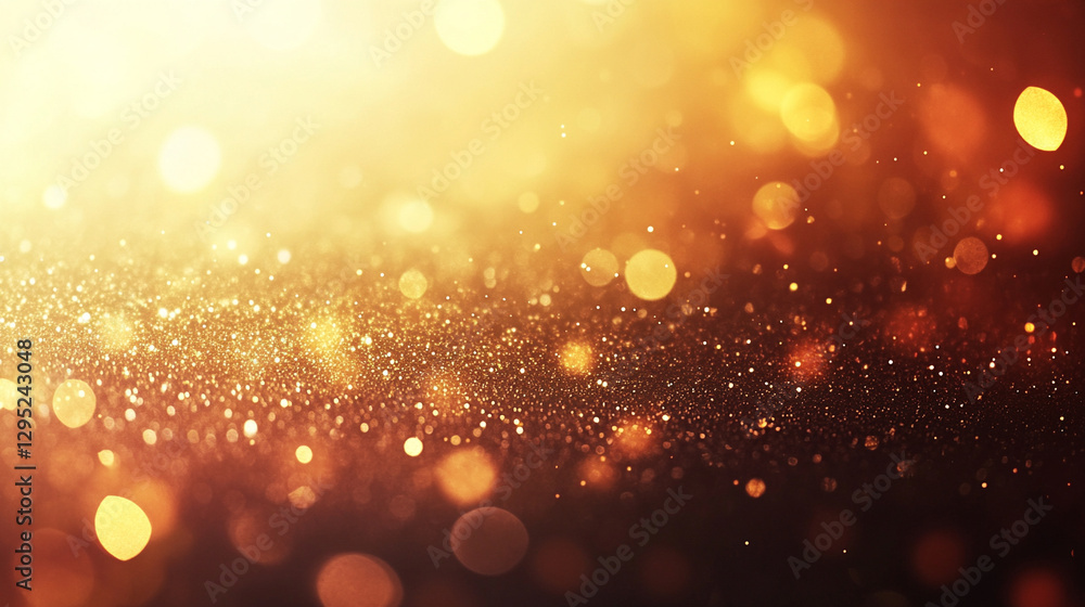 Poster warm rich abstract background in deep brown and gold gradients with grainy texture luxurious sophist