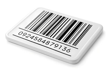 "Bar Code Icon Isolated on White, Clipping Path"