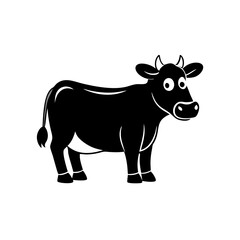black and white cow