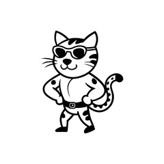 vector illustration of a cat