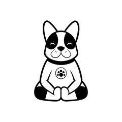 dog with yoga