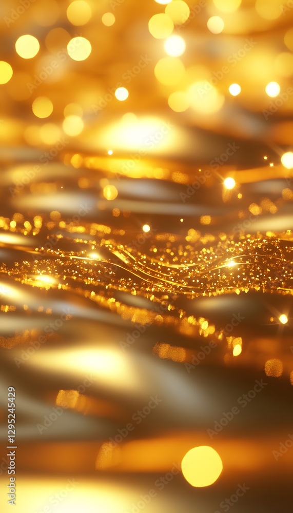 Aufkleber abstract gold surface with shimmering light and bokeh effect