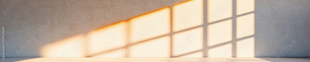 Aufkleber minimalist shadow play architectural light projection revealing geometric texture - contemporary des