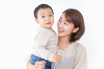 男の子とお母さん