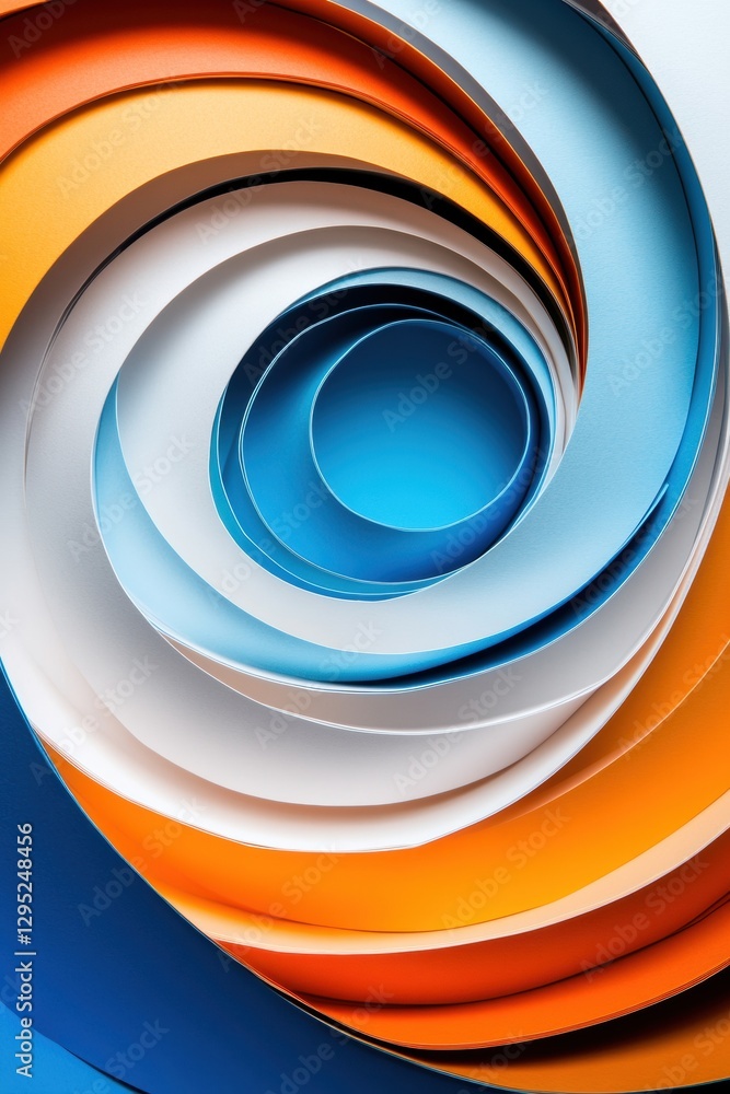 Fototapete Fluid Geometric Abstract Dynamic Circular Gradient Design Exploring Innovative Visual Harmony - Contemporary Digital Art for Corporate Branding and Creative Marketing Strategies
