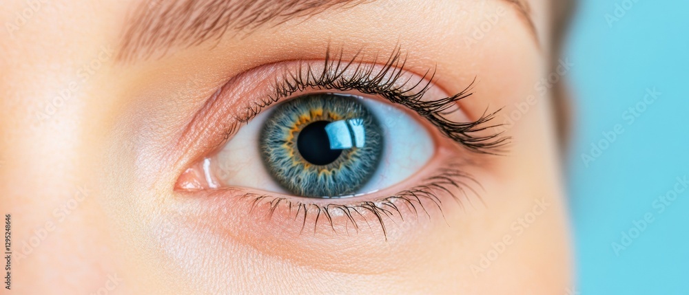 Poster precision vision hyper-detailed iris macro revealing cutting-edge optometric insights for digital he