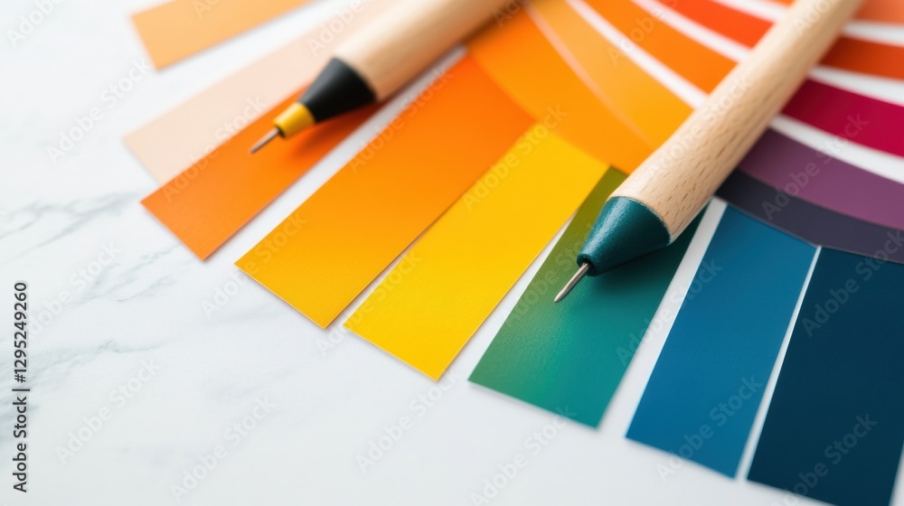Aufkleber vibrant color palette design modern creative strategy for innovative branding and visual communicati
