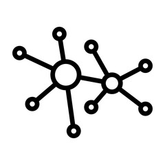 Network Connection Vector Line Icon Design