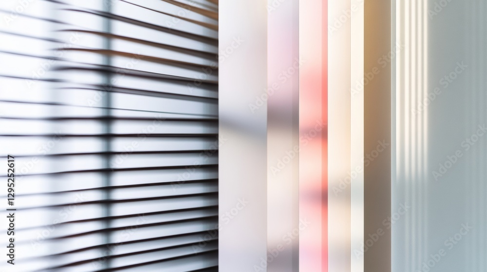 Leinwandbilder minimalist gradient design soft blurred architectural lines exploring color transition, spatial dept