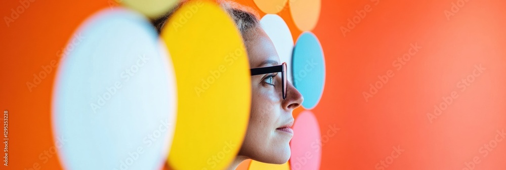 Poster Vibrant Creativity Unleashed Neurodiverse Professional Exploring Innovative Design with Dynamic Color Psychology and Modern Minimalist Aesthetic