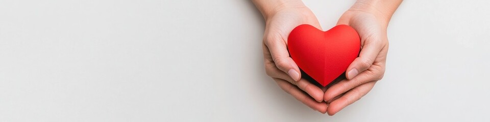 Obraz premium Compassionate Connection Minimalist Heart Gesture in Wellness Branding - Empathetic Healthcare and Mental Health Support Visual Narrative