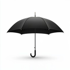 black umbrella. umbrella on white background