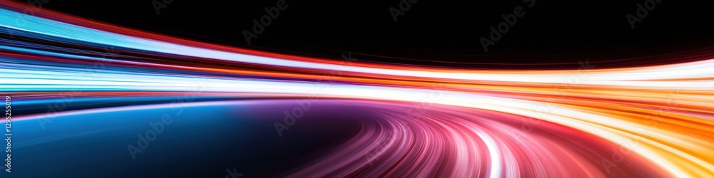 Aufkleber quantum speed aesthetic futuristic motion blur visualization for tech branding, digital innovation, 