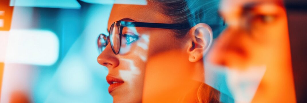 Vibrant Digital Innovation Millennial Professional Insights with Cinematic Color Grading - Future-Forward Workplace Creativity and Technological Vision