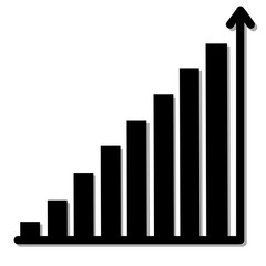 business graph chart, business graph with arrow, business graph on white, graph on blank, business graph png, business icon, business icon, business element, icon for precentation
