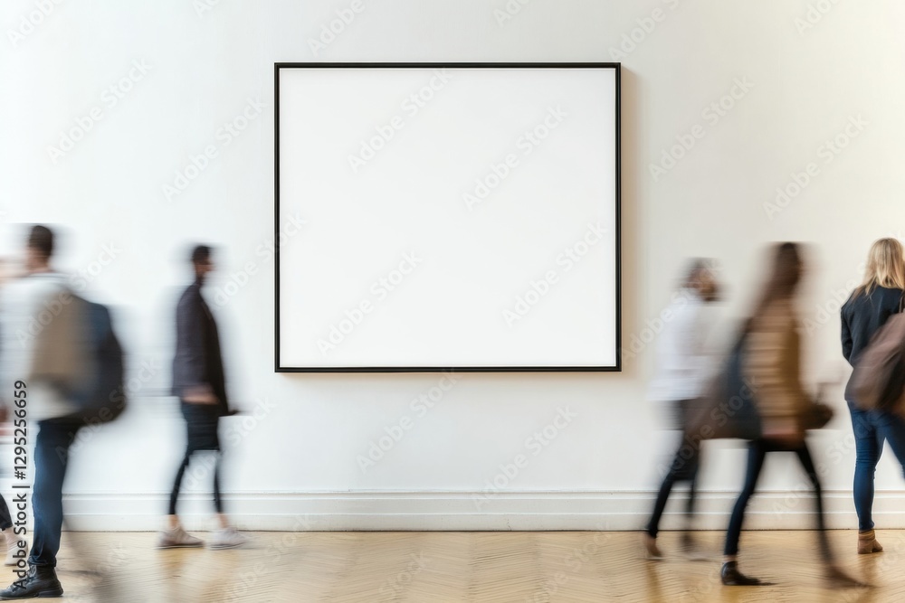 Poster minimalist gallery mockup urban lifestyle content creation with dynamic motion blur - versatile bran