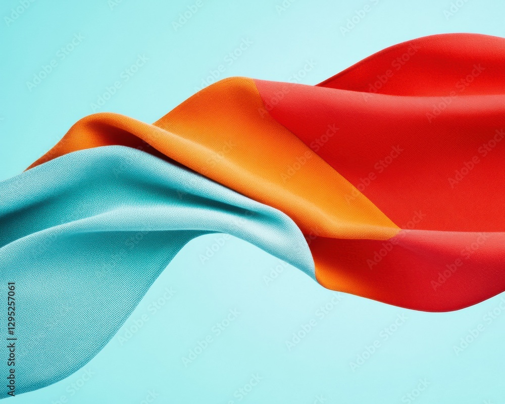 Poster dynamic fluid design vibrant textile motion capturing next-gen creative aesthetics in minimalist col
