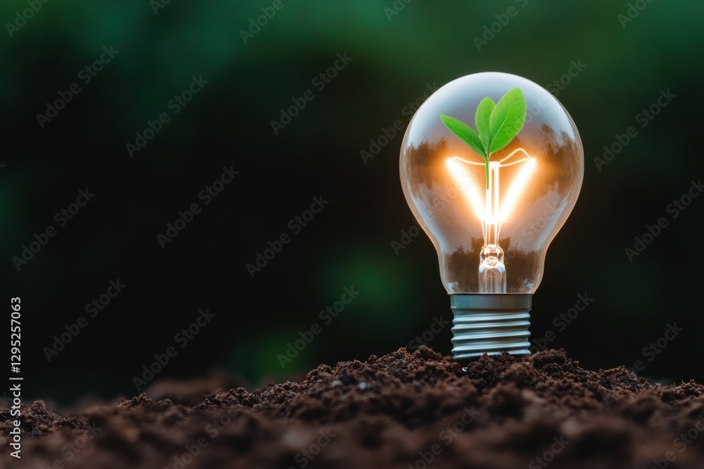 Poster eco-innovation catalyst illuminating green technology growth through sustainable design - transforma