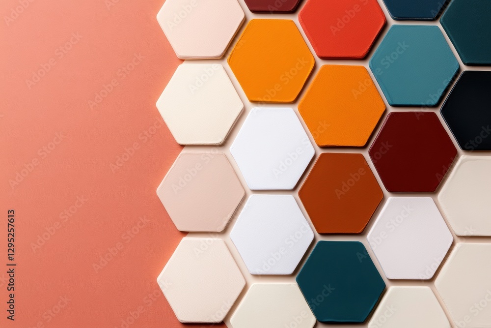 Aufkleber Modular Design Innovation Geometric Hexagonal Infographic Grid Showcasing Dynamic Business Connectivity and Modern Data Visualization Trends