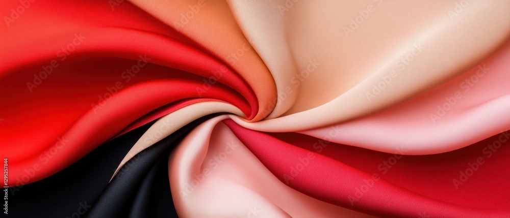 Fototapete Dynamic Fluid Gradient Design Luxe Abstract Swirling Silk Texture - Modern Creative Visual Marketing and Trendsetting Digital Content Strategy