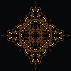 Fototapeta premium Batik Motif Pieces for beginners learning to draw batik