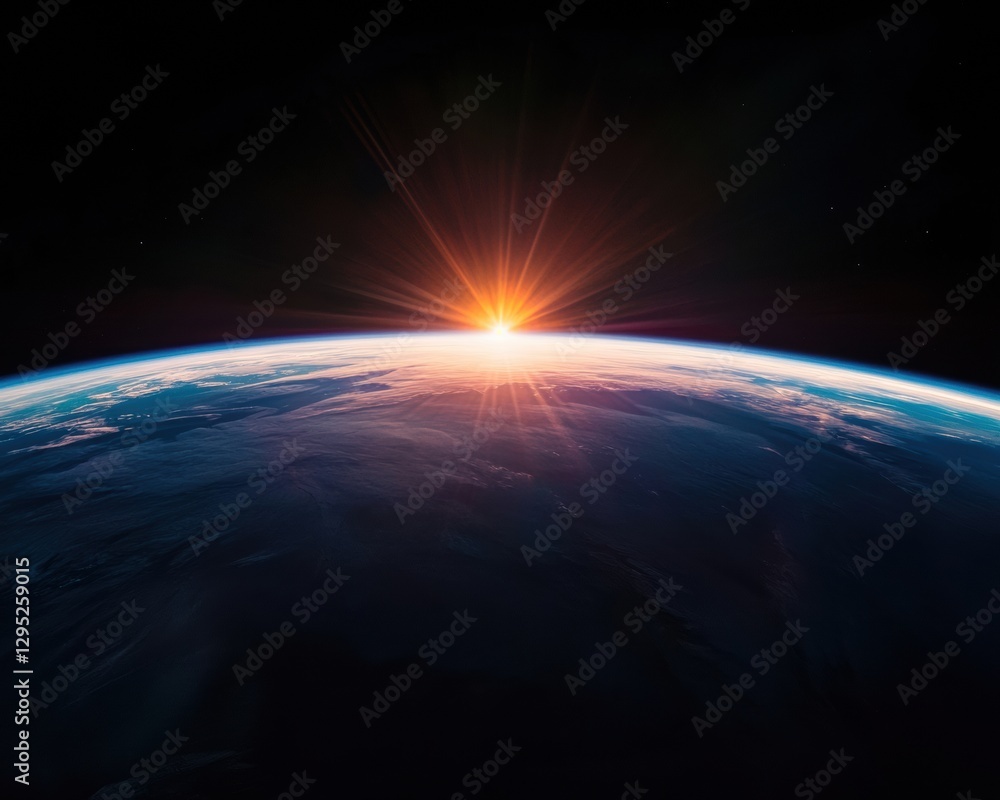 Poster cosmic horizon next-gen climate tech visualization of earths dynamic atmosphere - immersive space ex