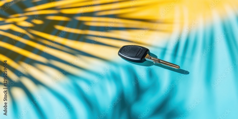 Aufkleber minimalist automotive key visualization vibrant gradient backdrop showcasing modern mobility, tech i