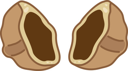 호두과자 일러스트 카페 디저트 small walnut-flavored cake