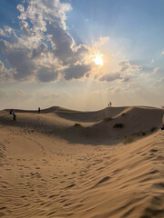 sunset in the desert