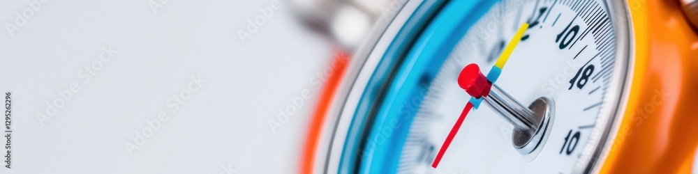Aufkleber Minimalist Precision Analog Pressure Gauge in Vibrant Colors for Industrial and Tech Monitoring - Modern Aesthetic for Engineering and IoT Applications