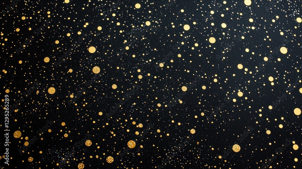Poster golden sparkles against dark background creating a starry effect