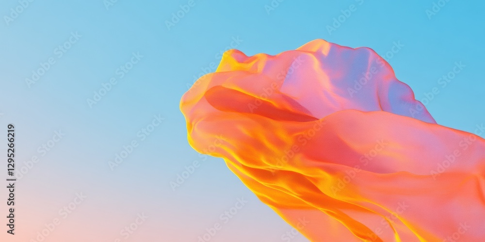 Aufkleber Vibrant Abstract Fabric Visualization Fluid Texture and Gradient Aesthetic for Contemporary Tech Branding and Innovative Design Content in Digital Marketing