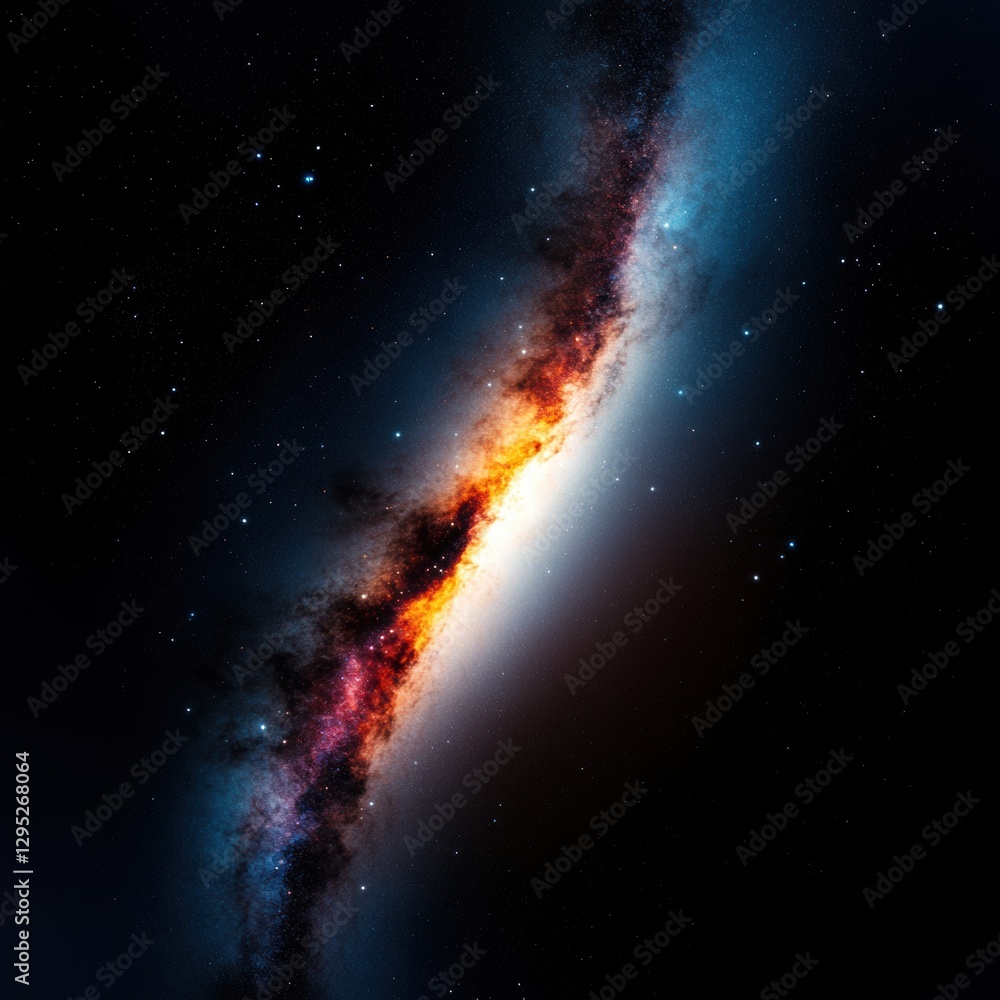 Aufkleber Astronomical Data Graphics Vibrant Milky Way and Cosmo Dust Visualization - Cutting-edge Educational Content in Celestial Mapping for Astronomy Enthusiasts