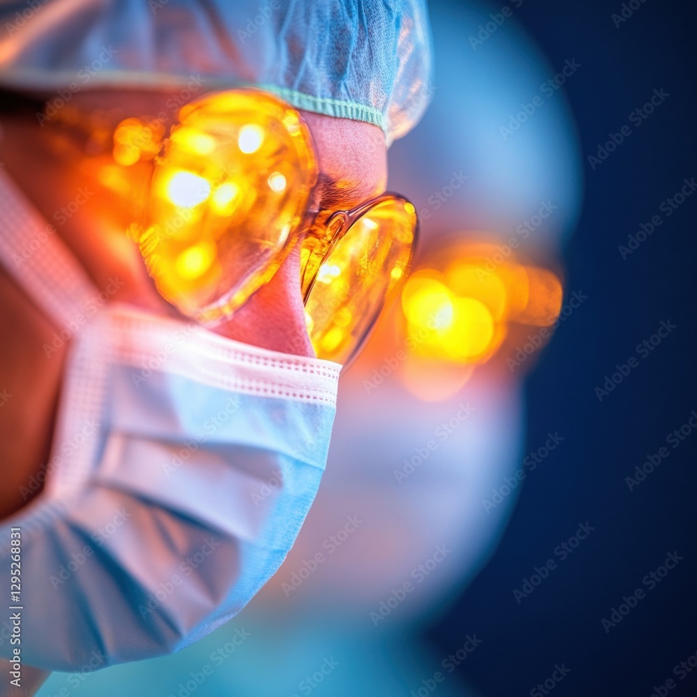 Aufkleber technologically-enhanced surgical precision led luminance on surgeons in modern operating rooms - ad