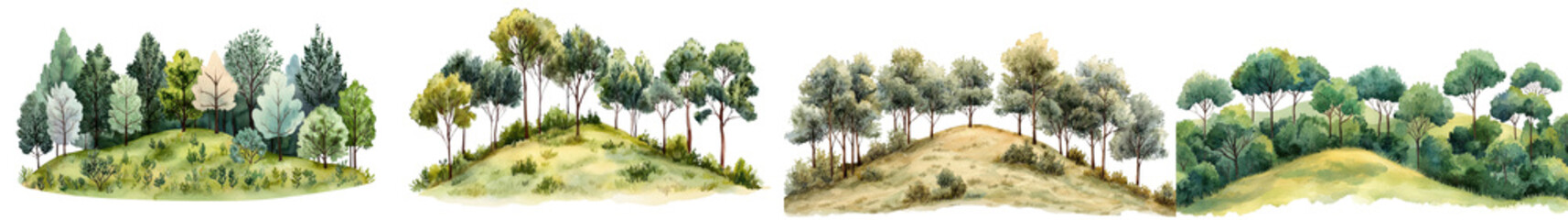 Lush green forested landscape with rolling hills winding pathways and a serene picturesque atmosphere  Idyllic natural scenery perfect for outdoor immersive experiences in a tranquil