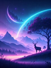 Elegant Cyber-Inspired Gradient in Deep Blue and Violet with a Soft Glowing Edge perfect for sci-fi visuals, tech branding, gaming aesthetics, and digital artwork.