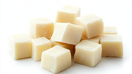 Cubed soap cheese isolated. cheese. delicious