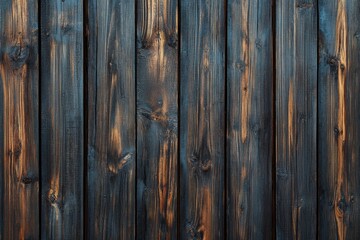 Naklejka premium Dark, rustic wooden planks, vertical grain. Perfect background for designs needing texture and a vintage feel.