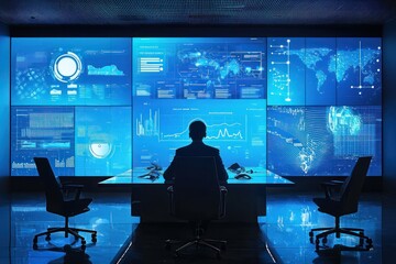 Conference rooms turn digital with AI interactive features.