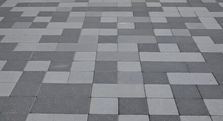 Gray Paving Stones Pattern for Driveway or Patio Surface Design