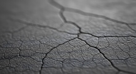 Obraz premium Cracked Earth Texture Close-up Showing Detailed Patterns and Dryness